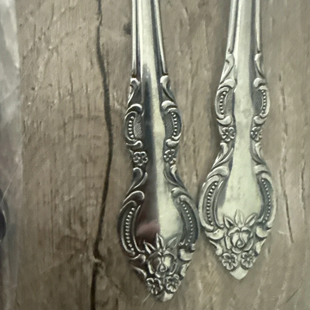 6 Dinner Forks &‎ 6 Salad Fork LISETTE Rogers Stanley Roberts Stainless Japan